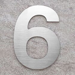 Logixbox zelfklevend huiscijfer Bold 75mm. - RVS