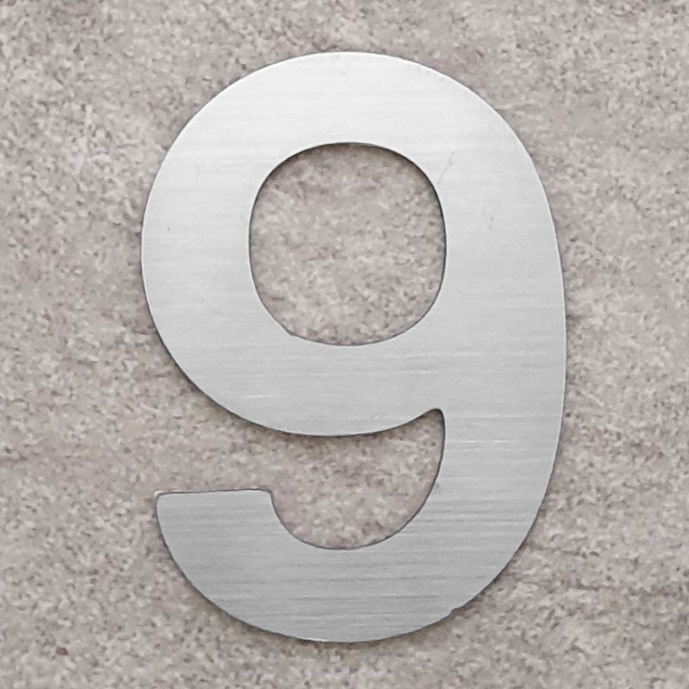 Logixbox zelfklevend huiscijfer Bold 75mm. - RVS