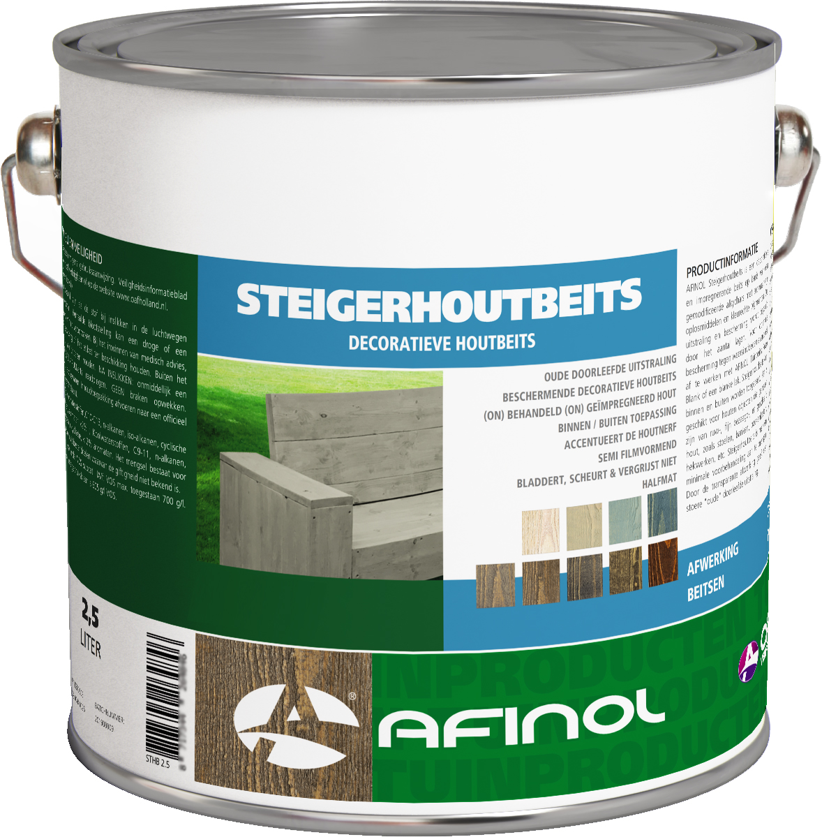 Afinol Steigerhoutbeits Black Wash 2,5 liter