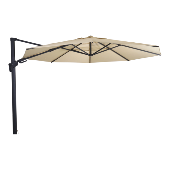 Zweefparasol VirgoFlex ecru, kantelbaar, diameter 350 cm