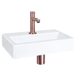 Differnz Differnz Flat fonteinset keramiek - kraan recht rood koper