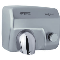 Mediclinics Mediclinics Saniflow handdroger drukknop E88CS - mat verchroomd
