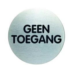 Novioproducts Pictogram zelfklevend rond geen toegang RVS