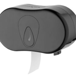 PlastiQline PlastiQline 2-rols houder voor kokerloze toiletrollen PQBTMCDuo - zwart