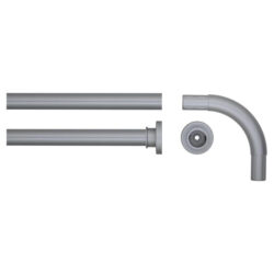Sealskin Seallux Douchegordijnstang Set Hoek 90x90cm Ø 28 mm Aluminium Mat aluminium 276666205