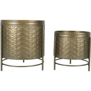 Bloempot op voet Inez. Set van 2 stuks