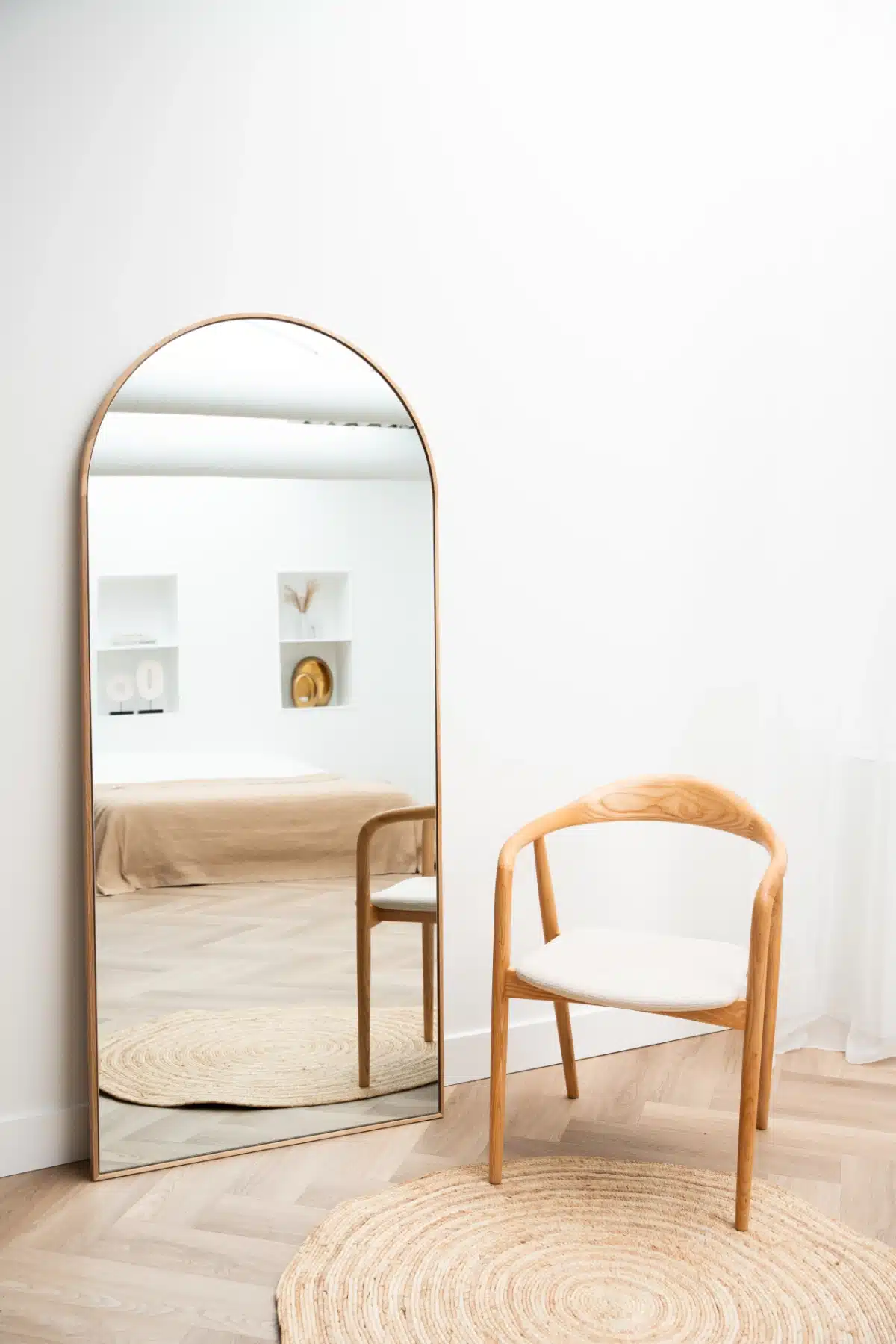 Boogspiegel Eikenhout 180×80 cm