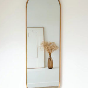 Ovale spiegel Eikenhout 125×40 cm