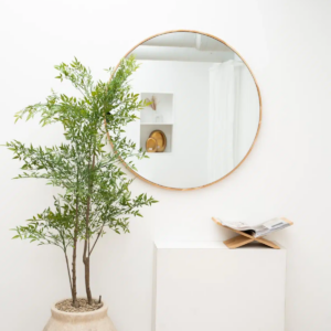 Ronde spiegel Eikenhout 100 cm