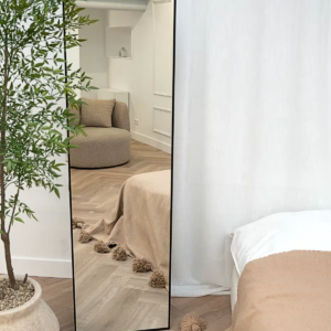 Rechthoekige spiegel 170×50 cm - Zwart