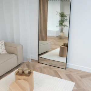 Rechthoekige spiegel 210×90 cm - Zwart