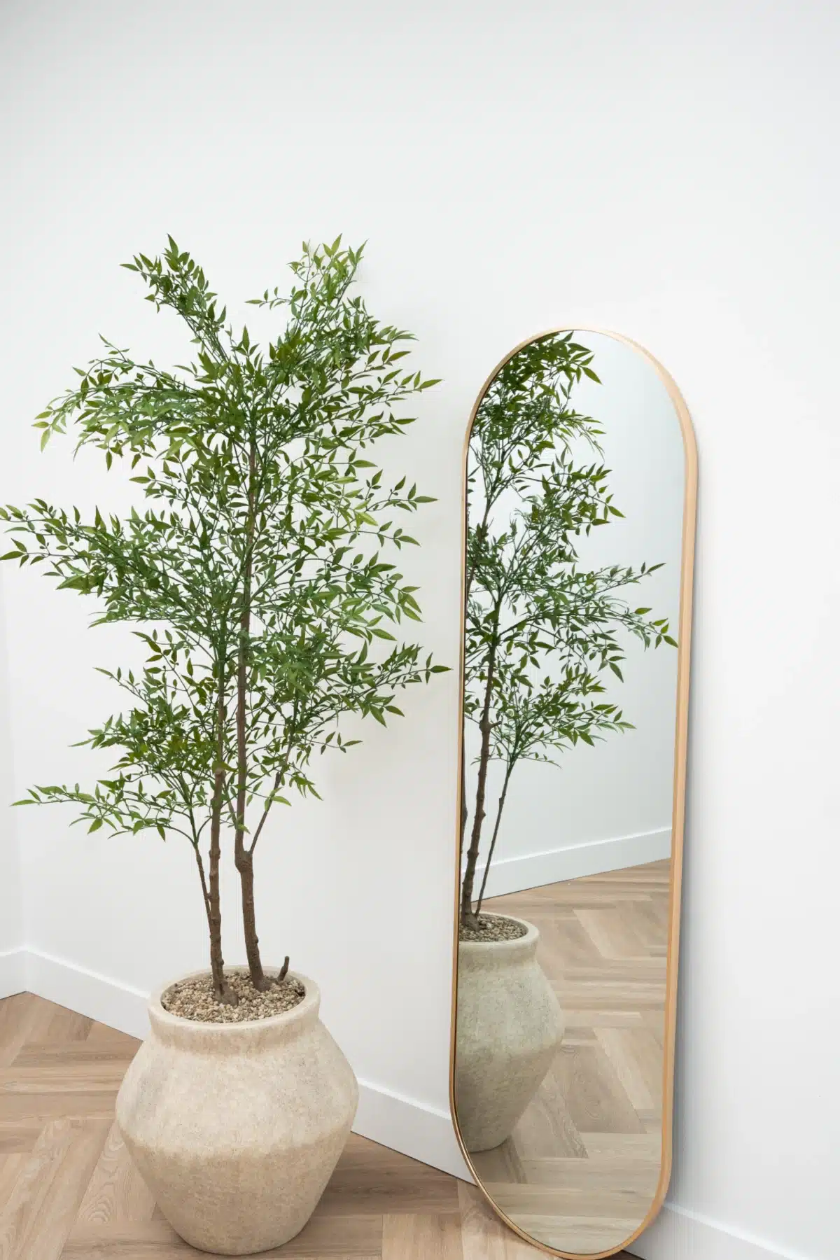 Ovale spiegel 170x50 cm - Zacht goud
