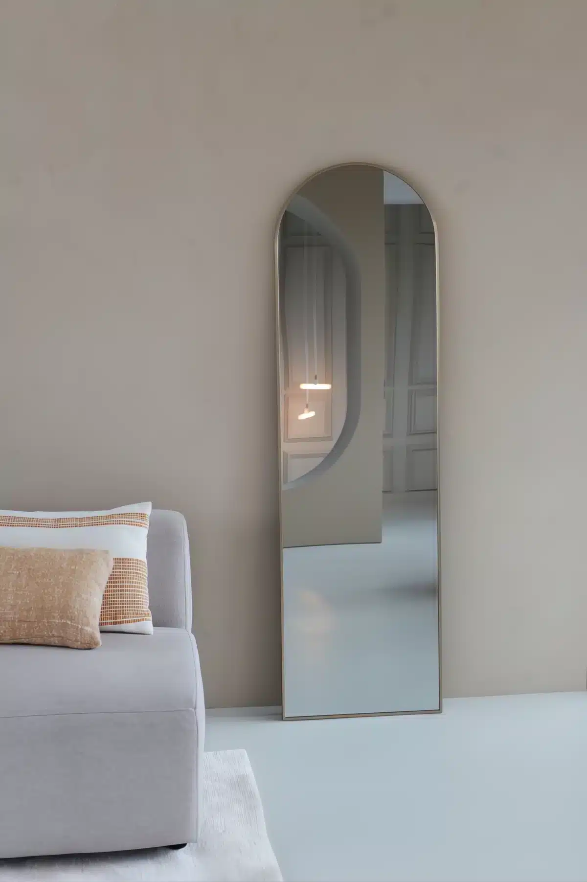 Boogspiegel 170×50 cm - Greige