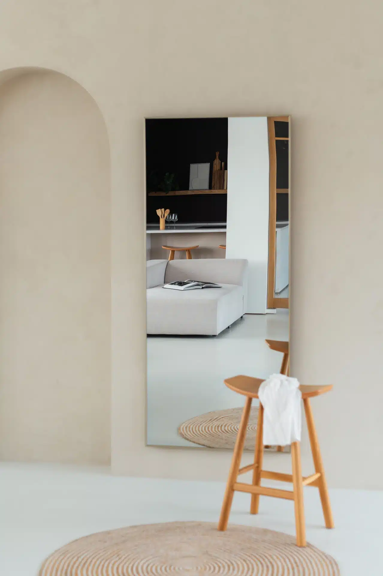 Rechthoekige spiegel 180×80 cm - Greige