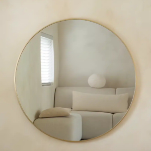 Ronde spiegel 80 cm - Zacht Goud