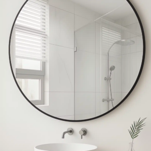 Ronde spiegel 80 cm - Zwart