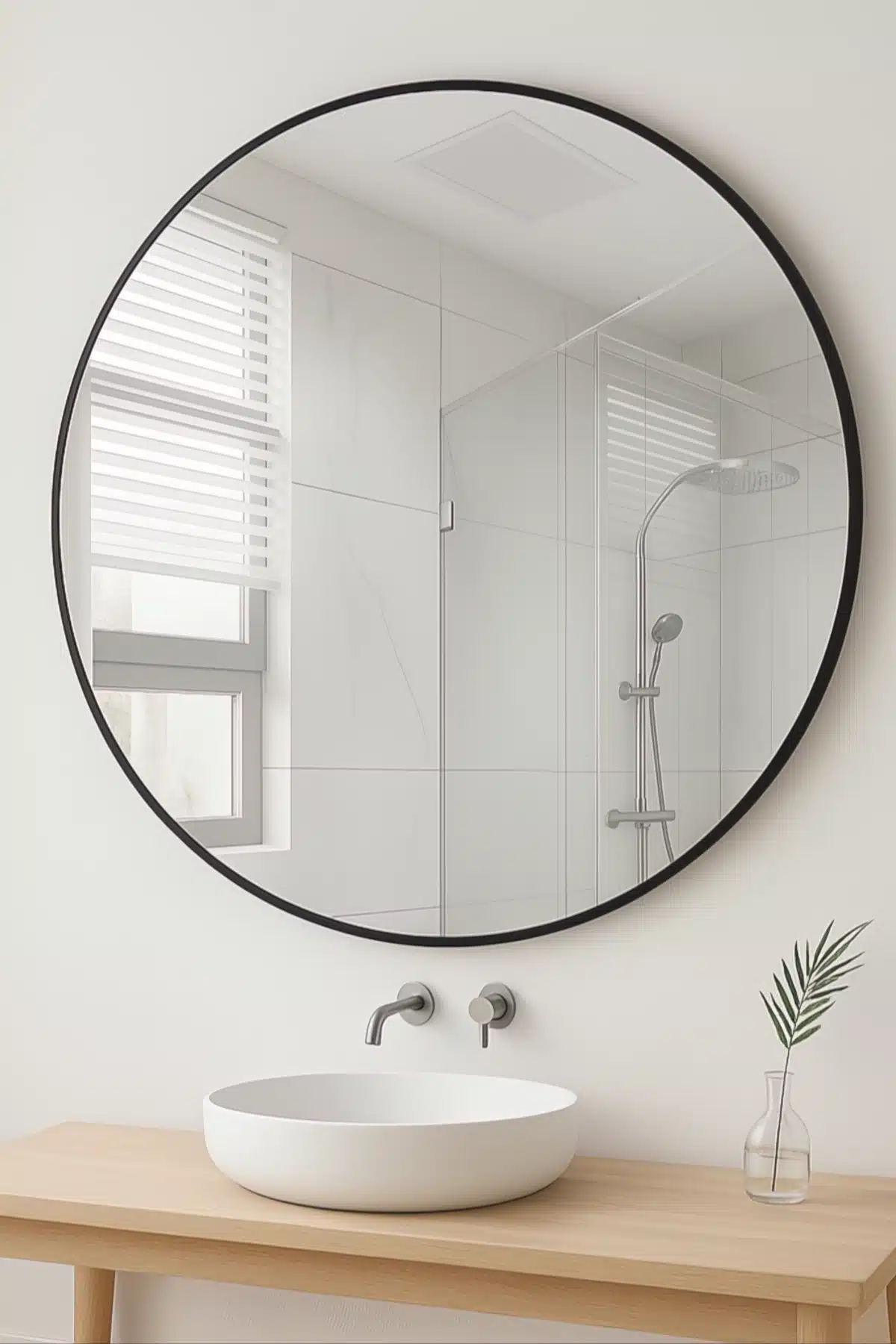 Ronde spiegel 80 cm - Zwart