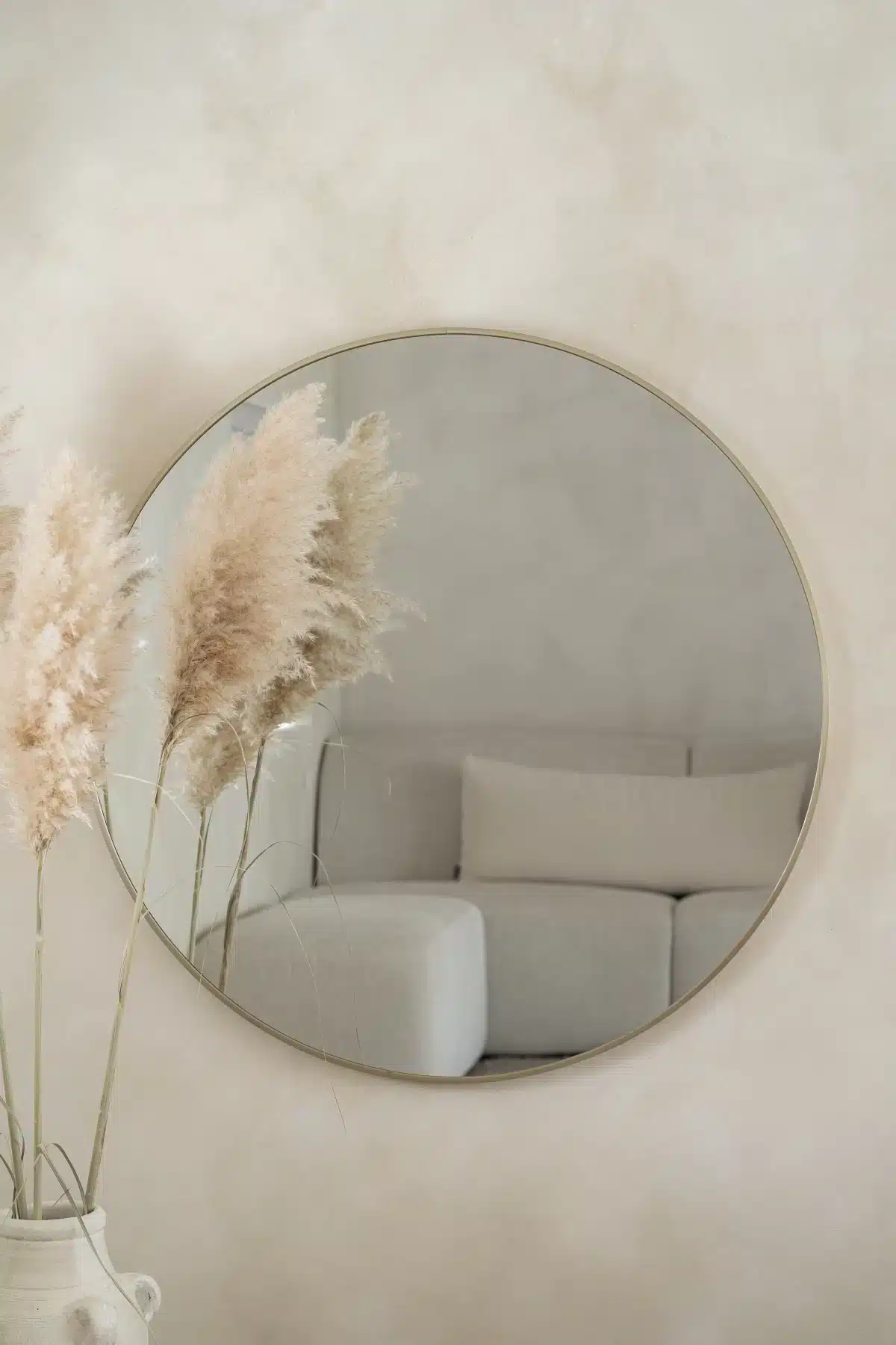 Ronde spiegel 80 cm - Greige
