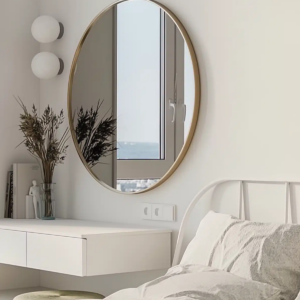 Ronde spiegel 100 cm - Zacht Goud