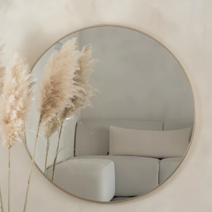 Ronde spiegel 100 cm - Greige