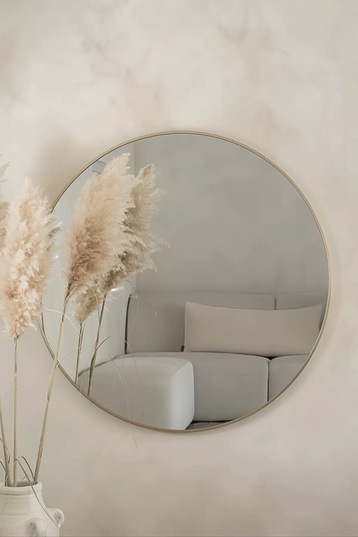Ronde spiegel 100 cm - Greige