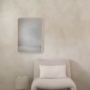 Rechthoekige spiegel 70×50 cm - Mat Wit