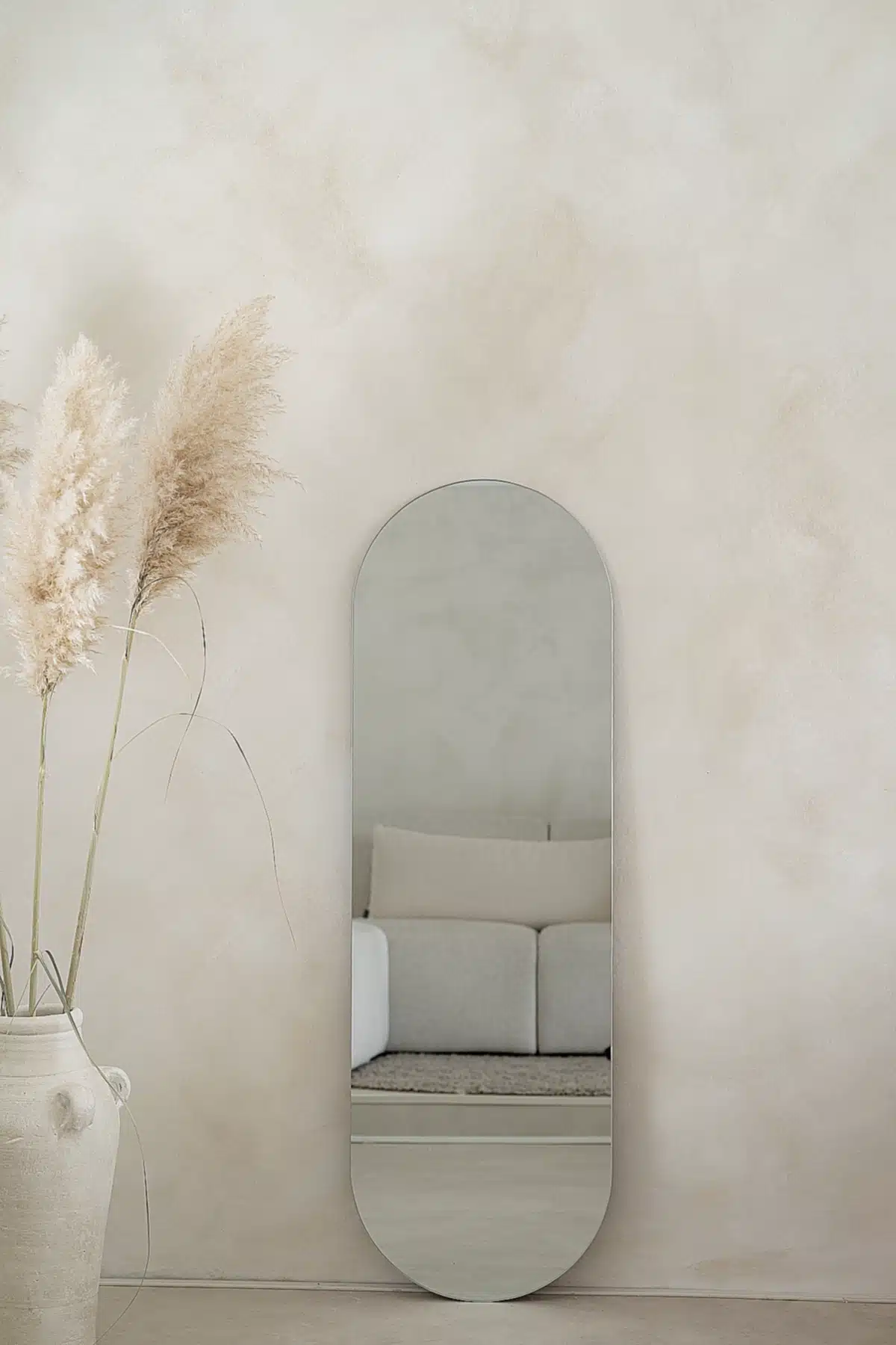 Ovale spiegel Frameless 125x40 cm