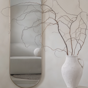 Ovale spiegel 125×40 cm - Greige