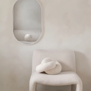 Ovale spiegel 80×50 cm - Mat Wit