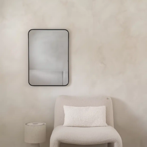 Rechthoekige spiegel 70×50 cm - Zwart