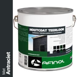 Afinol Houtcoat Teerlook Mat Antraciet 2,5 liter