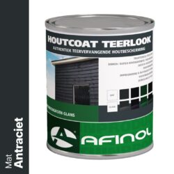 Afinol Houtcoat Teerlook Mat Antraciet 750 ml