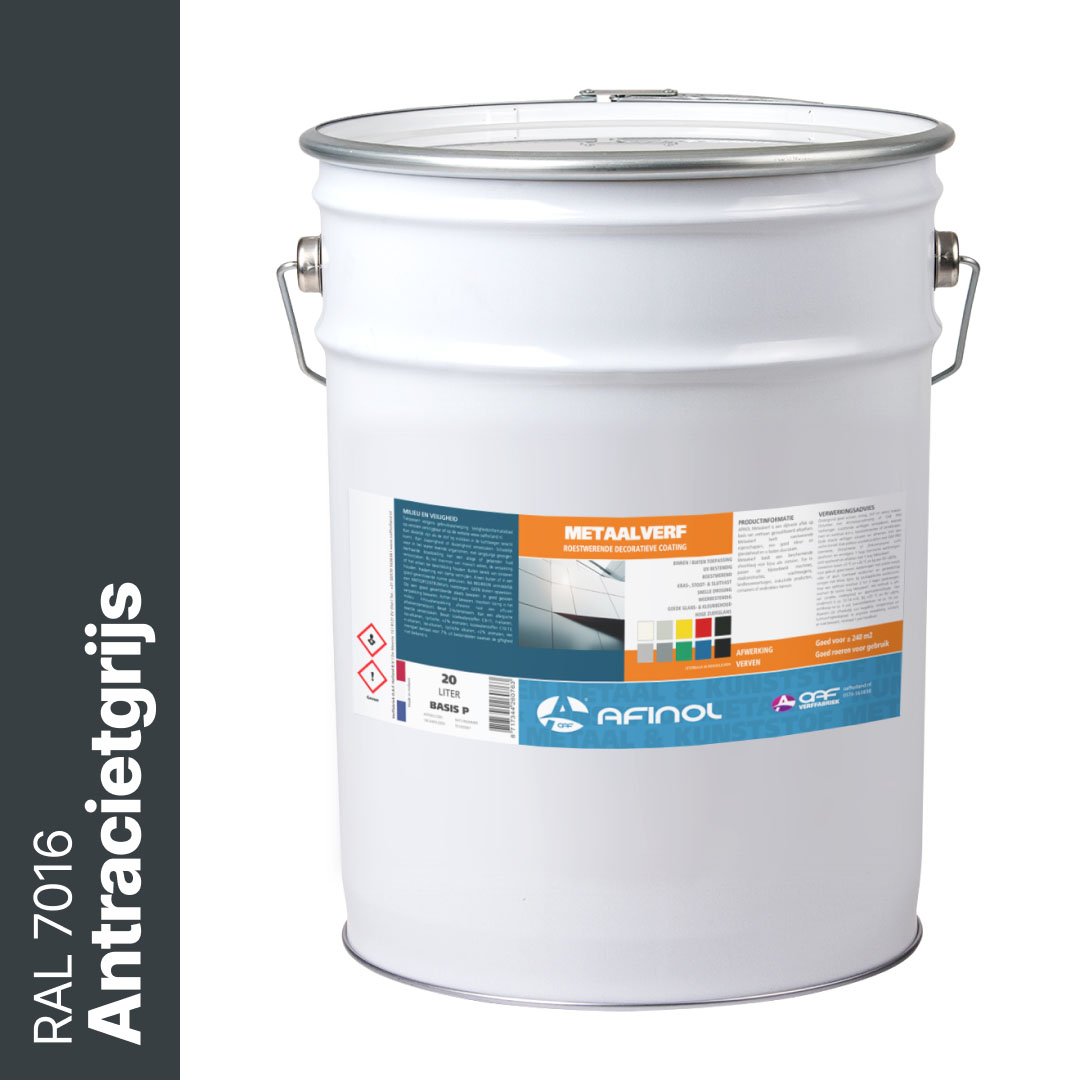 Afinol Metaalverf Antracietgrijs (RAL 7016) 20 liter