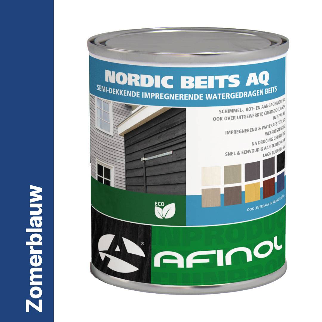 Afinol Nordic Beits AQ Zomerblauw 750 ml