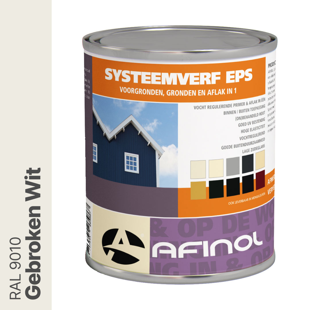 Afinol Systeemverf-Schakelverf Gebroken Wit (RAL 9010) 750 ml