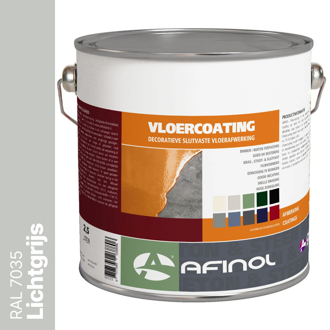 Afinol Vloercoating Lichtgrijs (RAL 7035) 2,5 liter