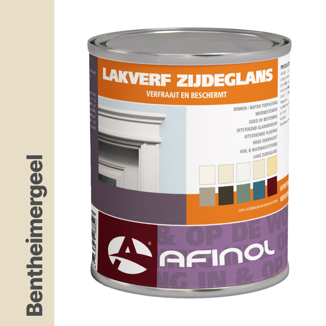 Afinol Zijdeglans Lakverf Bentheimergeel (G0.08.84) 750 ml