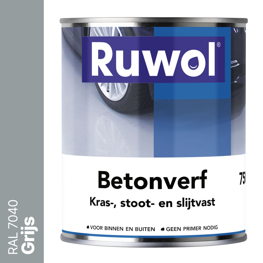 Ruwol Betonverf Grijs (RAL 7040) 750 ml