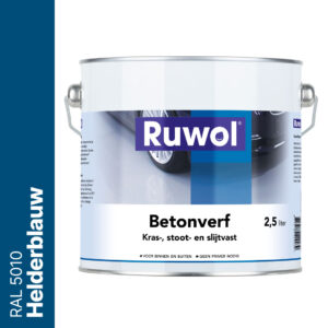 Ruwol Betonverf Helderblauw (RAL 5010) 2,5 liter