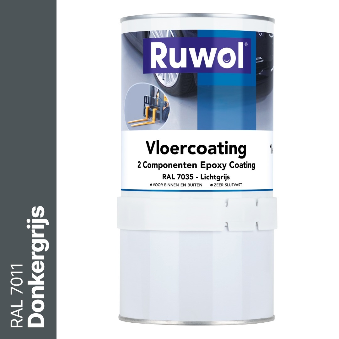 Ruwol 2K Epoxy Vloercoating RAL 7011 1 kg