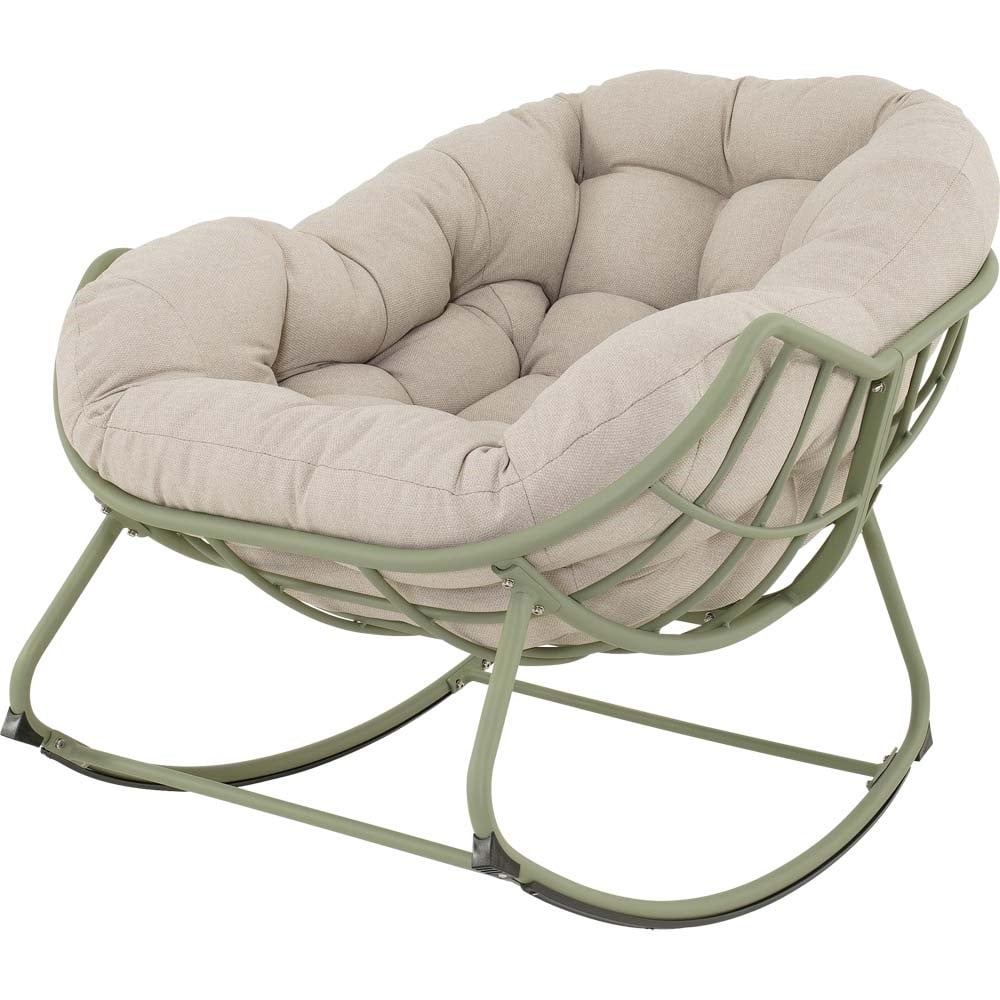 Schommelstoel Cozy aluminium beige