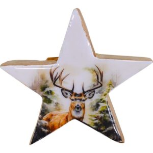 Ster hout met emaille