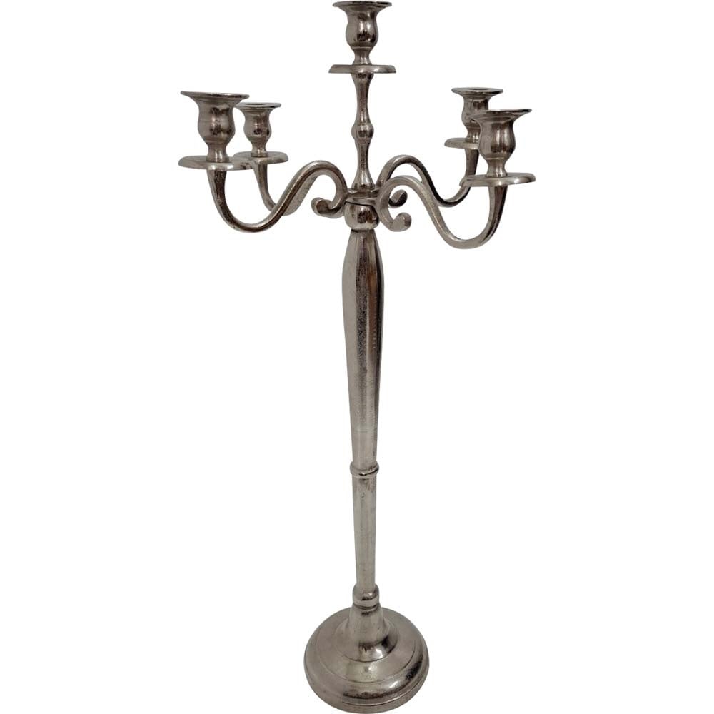 Kandelaar Classic Brush zilver 78cm