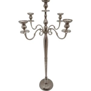 Kandelaar Classic Brush zilver 144cm