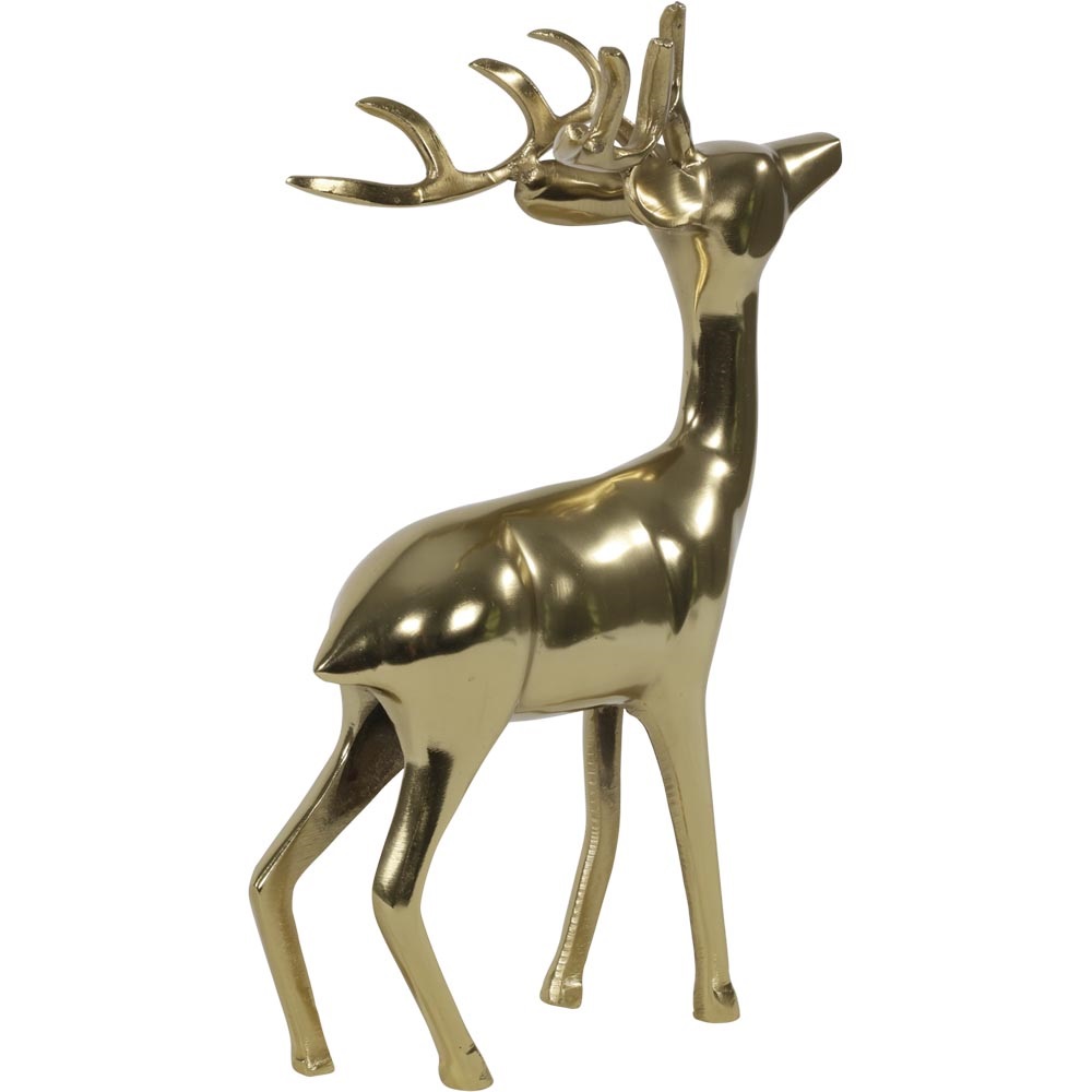 Figuur staand Hert goud 28x13x41cm - Afbeelding 2