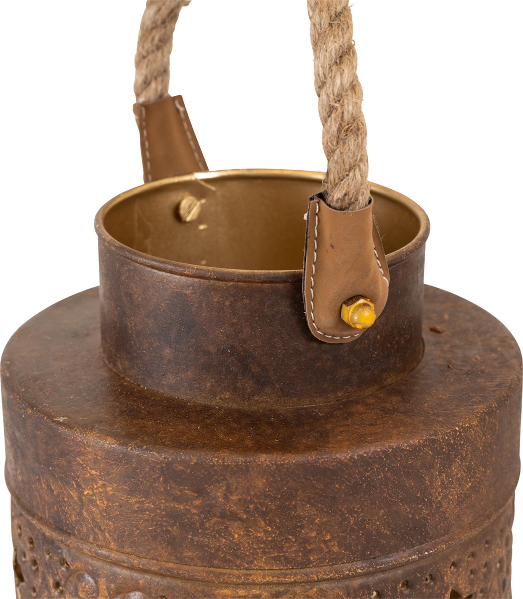 Lantaarn Wave brown antique ø15x23cm (6 stuks) - Afbeelding 2