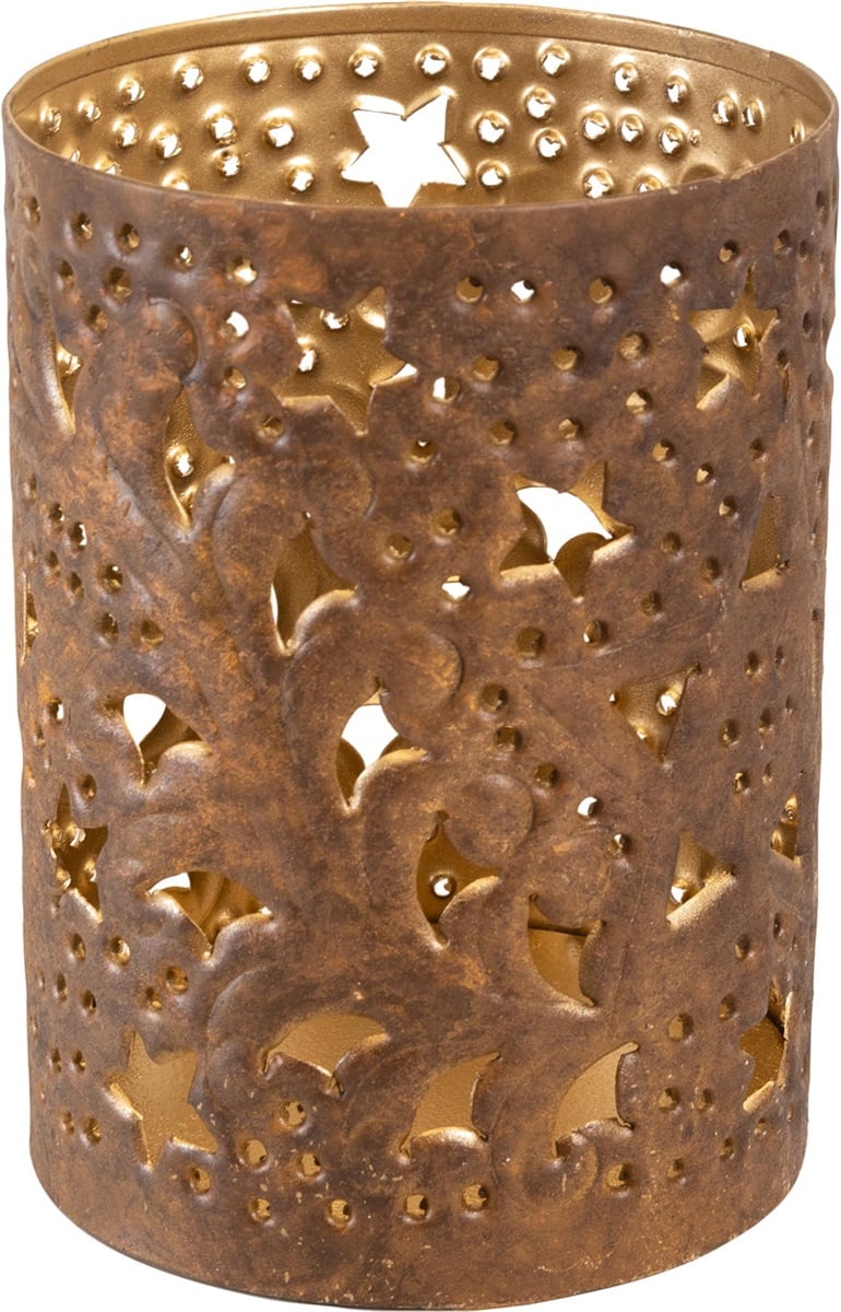 Lantaarn Wave brown antique, set van 2 - Afbeelding 4