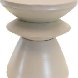 Bijzettafel Louis metaal licht grijs ø36x39,5cm