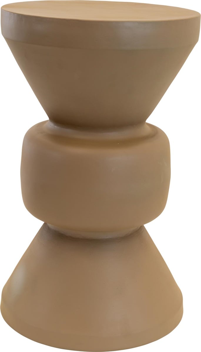 Bijzettafel Louis metaal taupe ø30,5x50,5cm